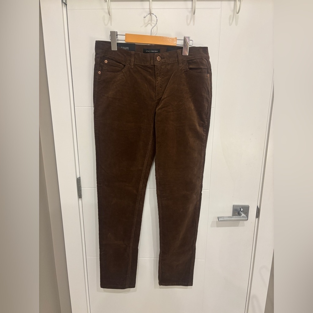 Joe Fresh Women's Brown Corduroy Pants